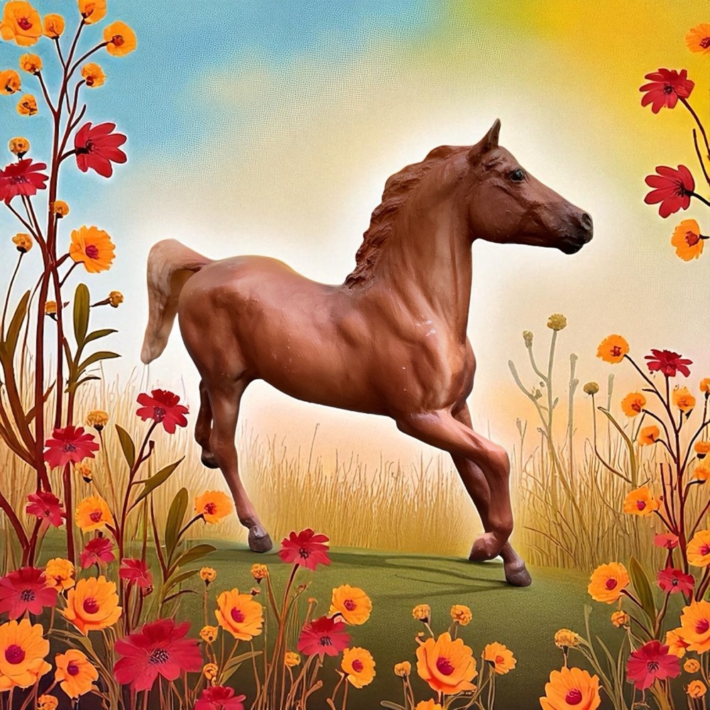 Breyers Toy Horse Chestnut Sorrel Quarter Horse Classic Black Beauty - 720103